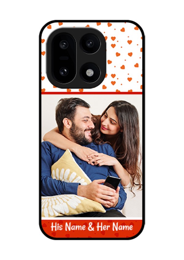 OnePlus 15 5G Custom Glass Phone Case - Orange Love Symbol Design