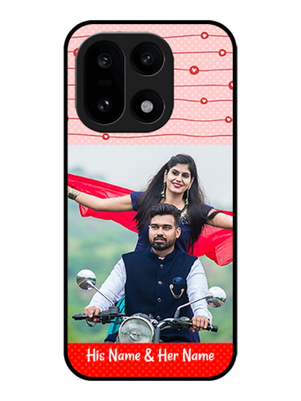 Custom OnePlus 15 5G Custom Glass Phone Case - Red Pattern Case Design