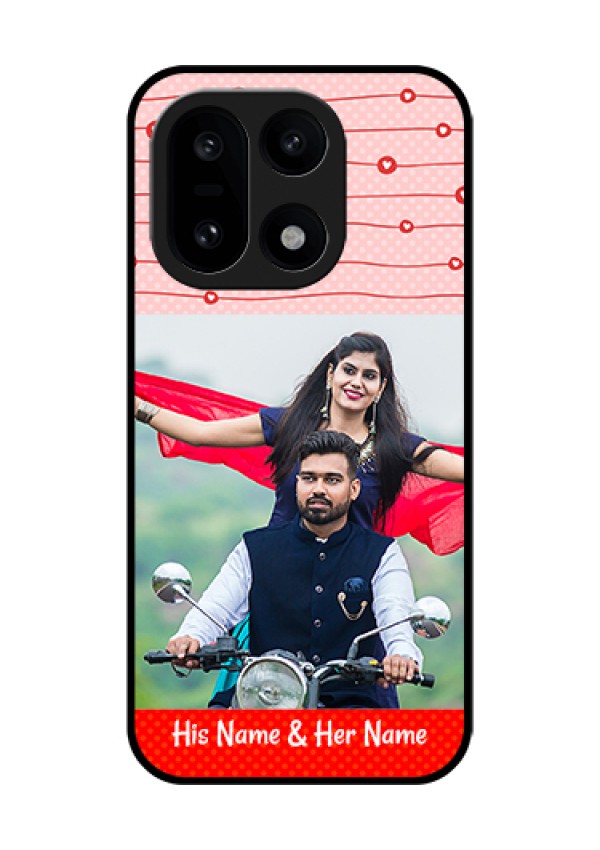 OnePlus 15 5G Custom Glass Phone Case - Red Pattern Case Design