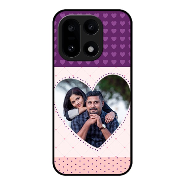 OnePlus 15 5G Custom Glass Phone Case - Violet Love Dots Design