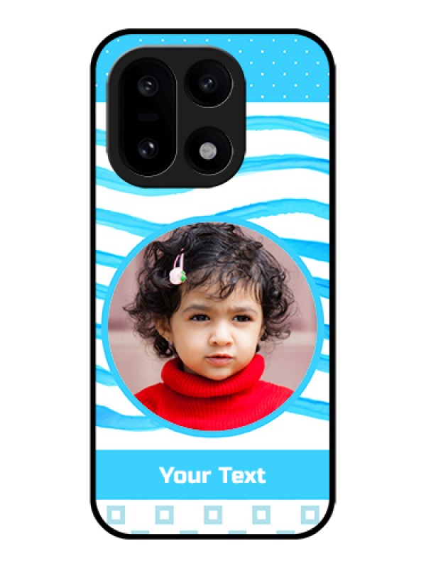 Custom OnePlus 15 5G Custom Glass Phone Case - Simple Blue Case Design