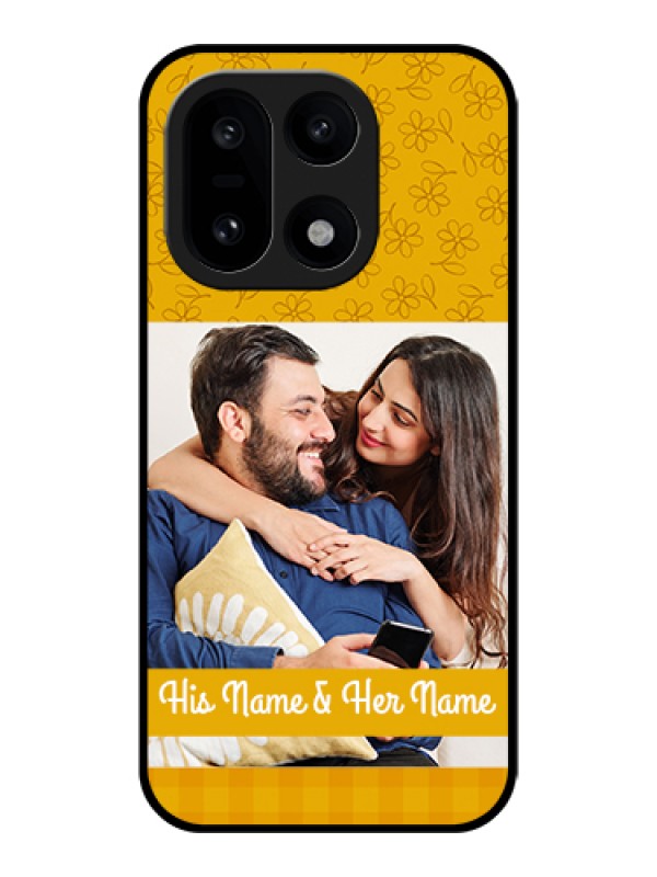 Custom OnePlus 15 5G Custom Glass Phone Case - Yellow Floral Design