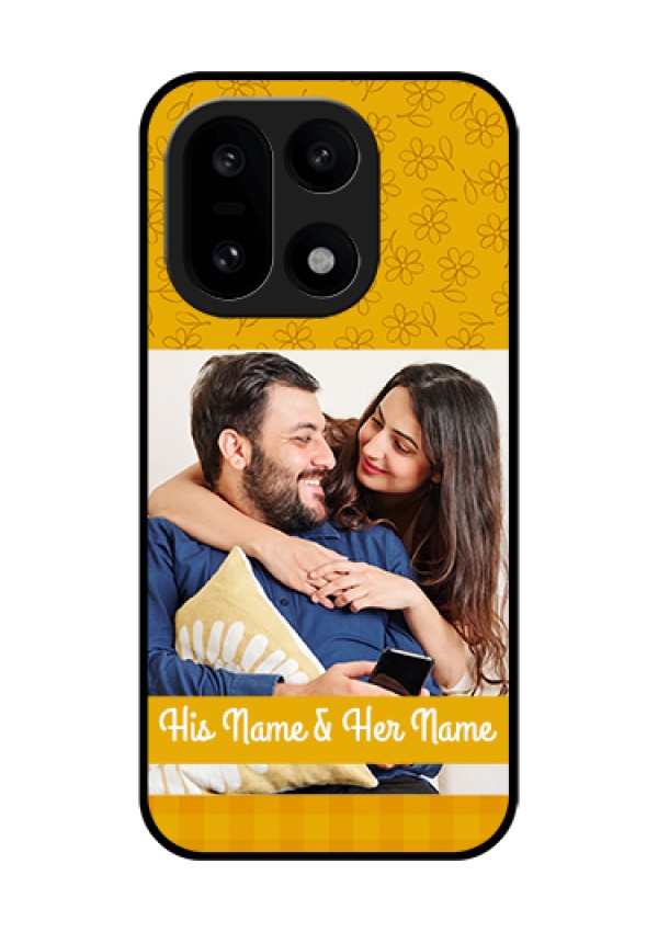 OnePlus 15 5G Custom Glass Phone Case - Yellow Floral Design