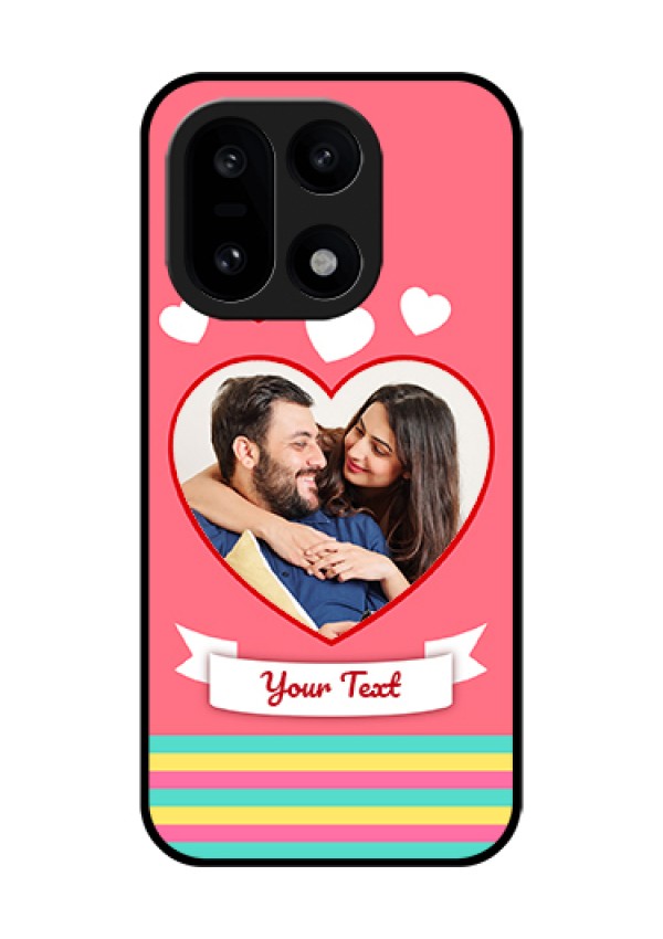 OnePlus 15 5G Custom Glass Phone Case - Love Shapes Doodle Design