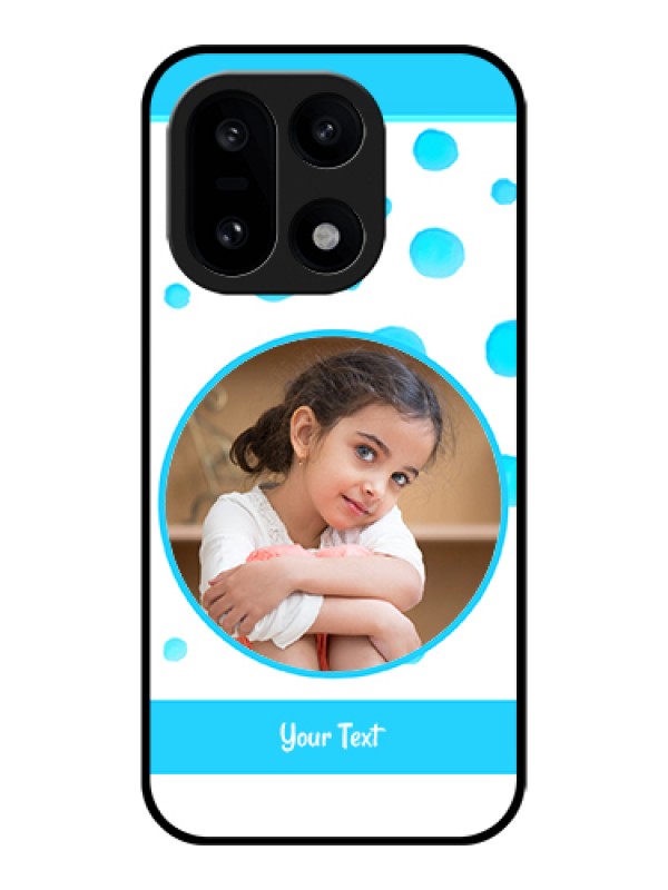 Custom OnePlus 15 5G Custom Glass Phone Case - Blue Bubbles Pattern Design