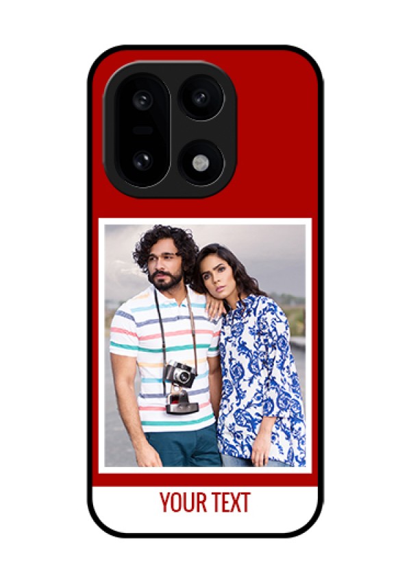 OnePlus 15 5G Custom Glass Phone Case - Red Color Design