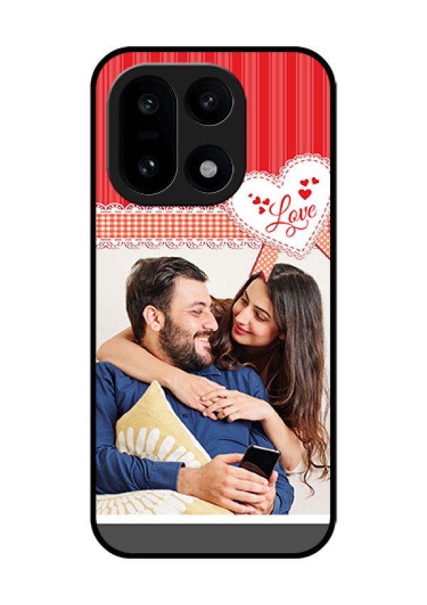 OnePlus 15 5G Custom Glass Phone Case - Red Love Pattern Design