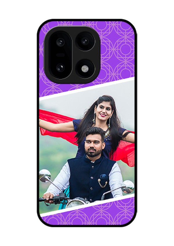 OnePlus 15 5G Custom Glass Phone Case - Violet Color Pattern Design