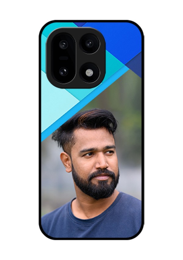 OnePlus 15 5G Custom Glass Phone Case - Blue Pattern Design