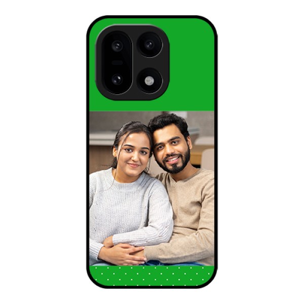 OnePlus 15 5G Custom Glass Phone Case - Green Pattern Design