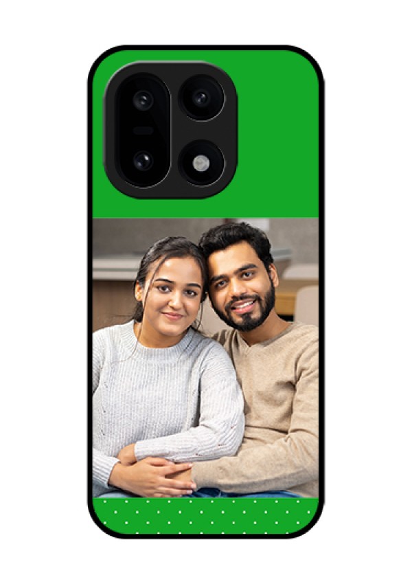OnePlus 15 5G Custom Glass Phone Case - Green Pattern Design