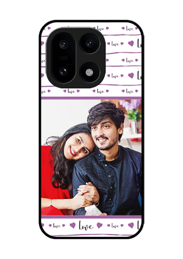 OnePlus 15 5G Custom Glass Phone Case - Couples Heart Design