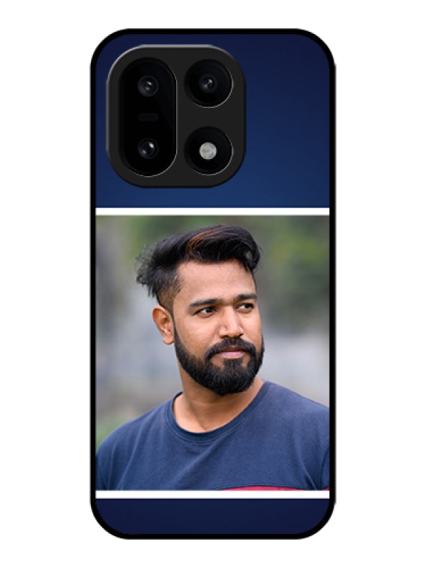 Custom OnePlus 15 5G Custom Glass Phone Case - Simple Royal Blue Design