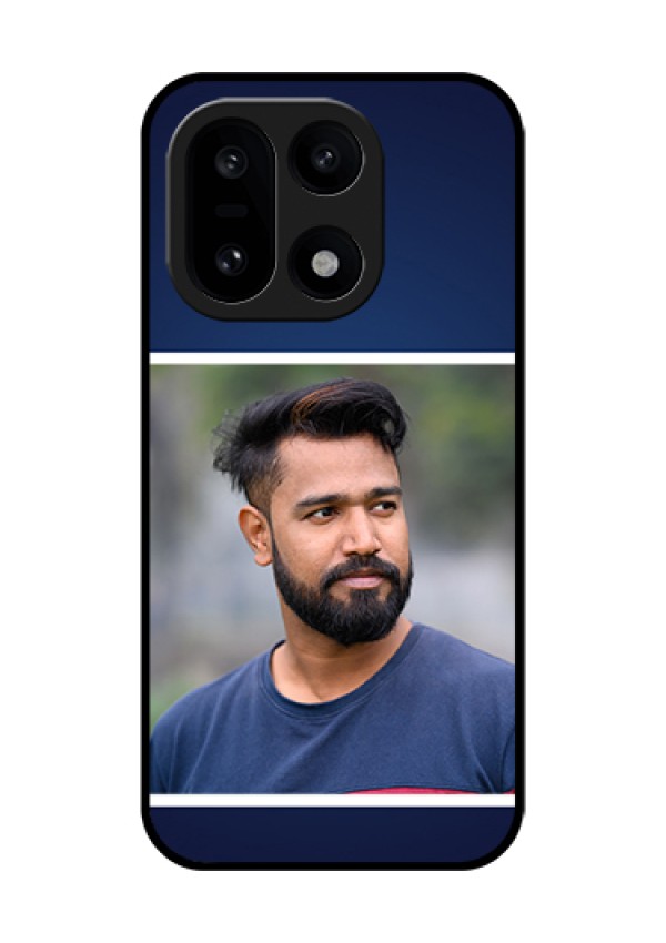 OnePlus 15 5G Custom Glass Phone Case - Simple Royal Blue Design