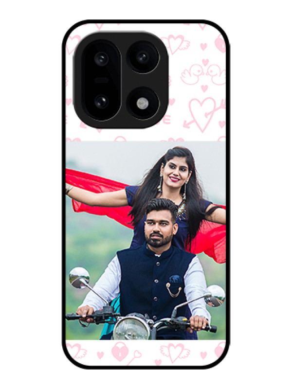 Custom OnePlus 15 5G Custom Glass Phone Case - Pink Flying Heart Design