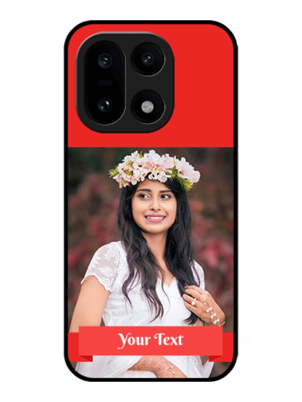 Custom OnePlus 15 5G Custom Glass Phone Case - Simple Red Color Design