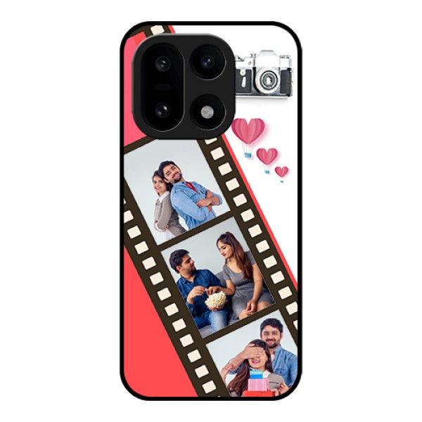 OnePlus 15 5G Custom Glass Phone Case - 3 Image Holder With Film Reel OnePlus 15 5G Custom Glass Phone Case - 3 Image Holder With Film Reel