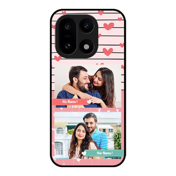 OnePlus 15 5G Custom Glass Phone Case - Photo With Heart Design OnePlus 15 5G Custom Glass Phone Case - Photo With Heart Design