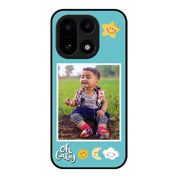 OnePlus 15 5G Custom Glass Phone Case - Smiley Kids Stars Design
