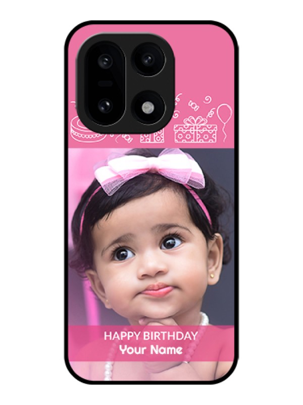 Custom OnePlus 15 5G Custom Glass Phone Case - With Birthday Line Art Design