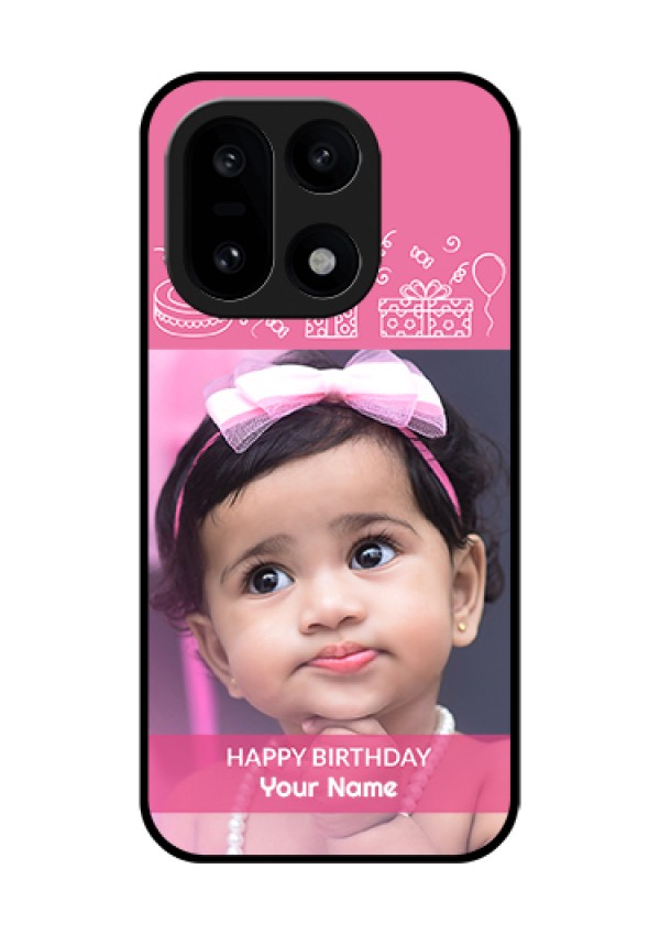 OnePlus 15 5G Custom Glass Phone Case - With Birthday Line Art Design