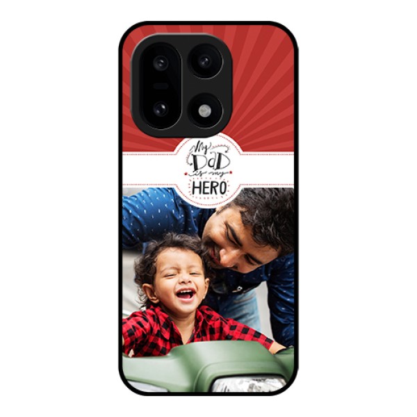 OnePlus 15 5G Custom Glass Phone Case - My Dad Hero Design