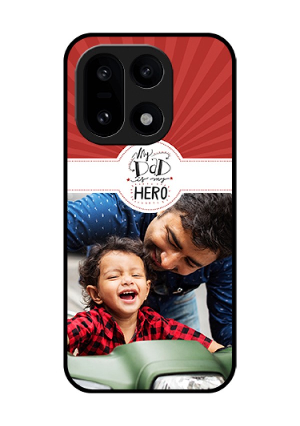 OnePlus 15 5G Custom Glass Phone Case - My Dad Hero Design