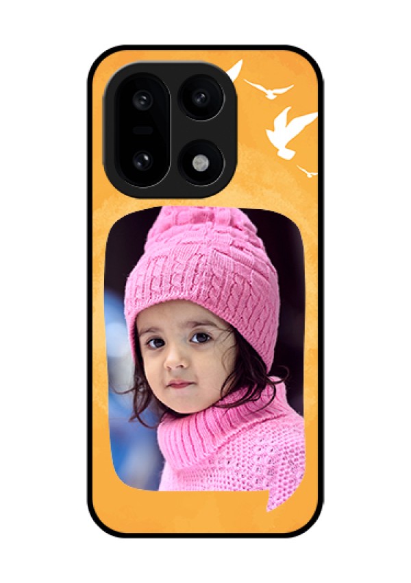OnePlus 15 5G Custom Glass Phone Case - Water Color Design With Bird Icons