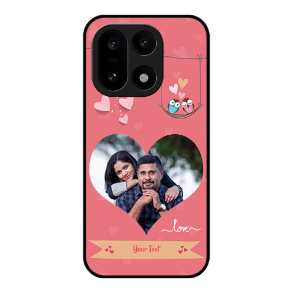 OnePlus 15 5G Custom Glass Phone Case - Peach Color Love Design OnePlus 15 5G Custom Glass Phone Case - Peach Color Love Design