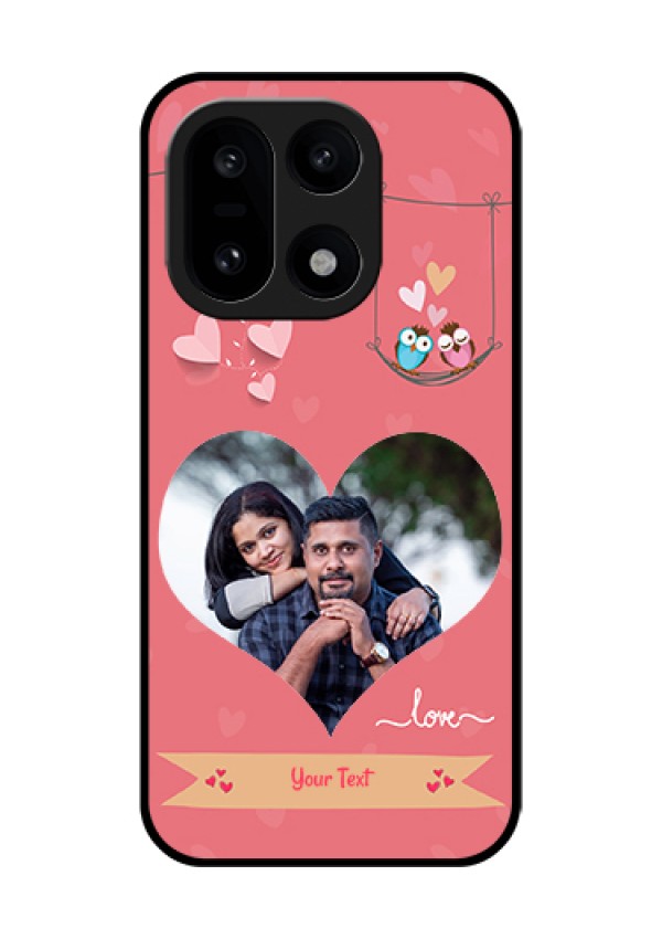 OnePlus 15 5G Custom Glass Phone Case - Peach Color Love Design