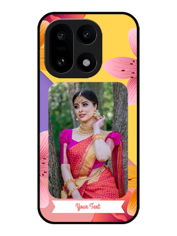 Custom OnePlus 15 5G Custom Glass Phone Case - 3 Image With Vintage Floral Design