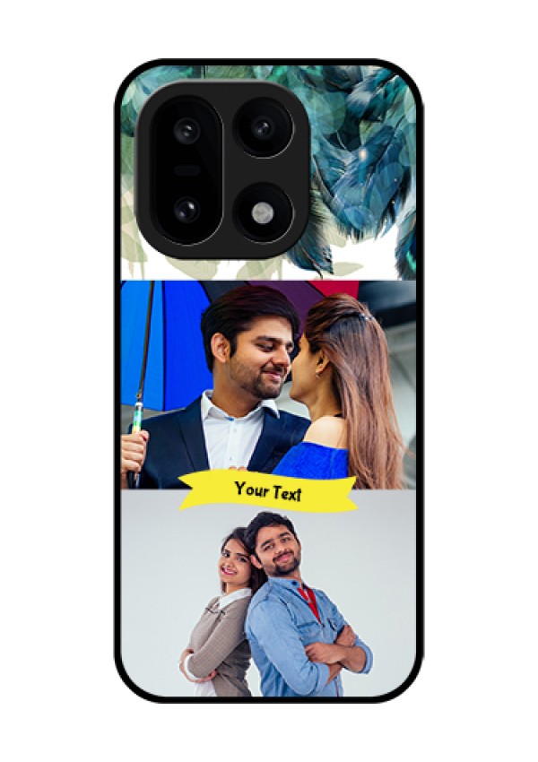 OnePlus 15 5G Custom Glass Phone Case - Image With Boho Peacock Feather Design