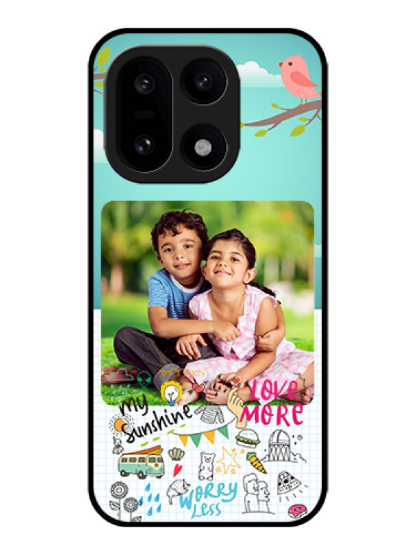 Custom OnePlus 15 5G Custom Glass Phone Case - Doodle Love Design