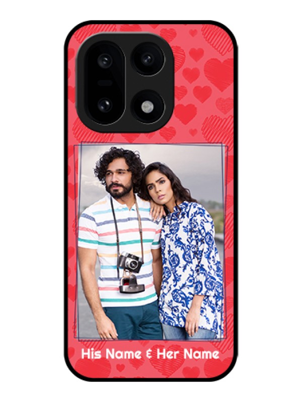 Custom OnePlus 15 5G Custom Glass Phone Case - With Red Heart Symbols Design