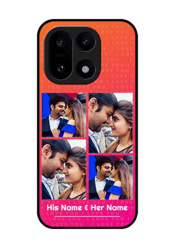 OnePlus 15 5G Custom Glass Phone Case - I Love You Pink Design