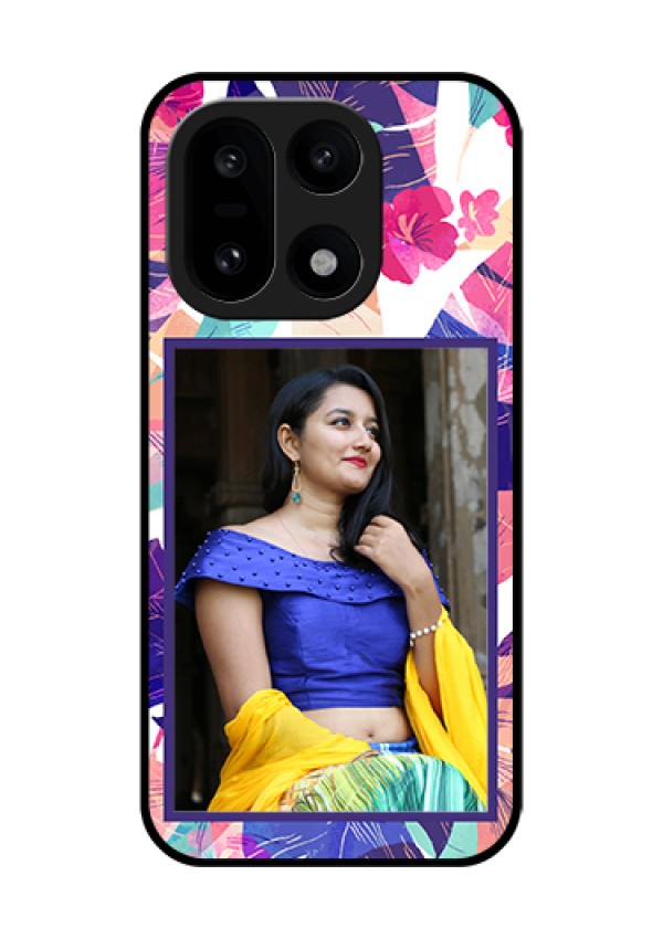 OnePlus 15 5G Custom Glass Phone Case - Abstract Floral Design