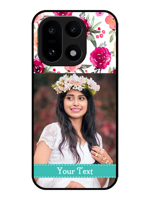 Custom OnePlus 15 5G Custom Glass Phone Case - Water Colors Floral Design