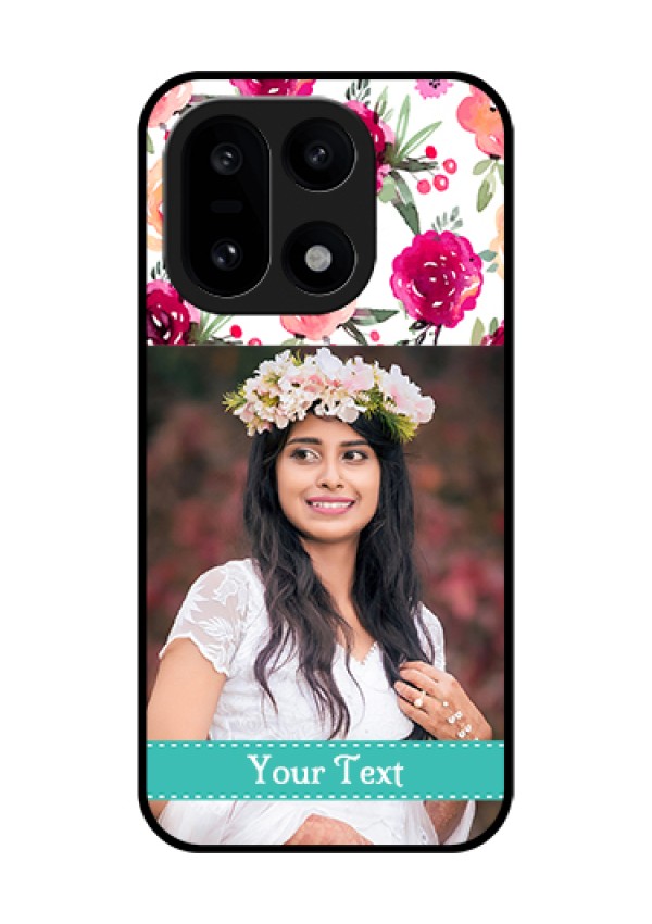 OnePlus 15 5G Custom Glass Phone Case - Water Colors Floral Design