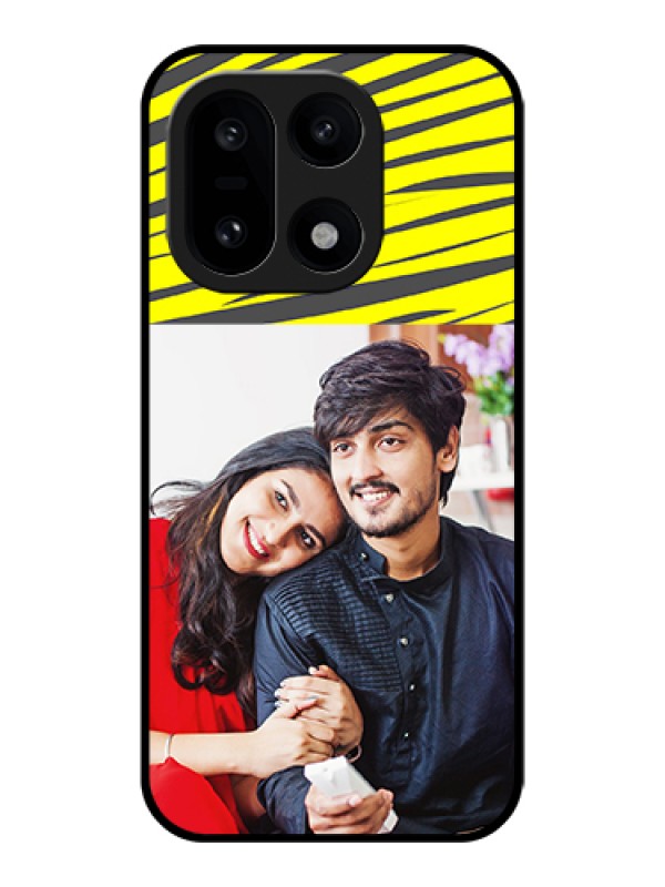 Custom OnePlus 15 5G Custom Glass Phone Case - Yellow Abstract Design