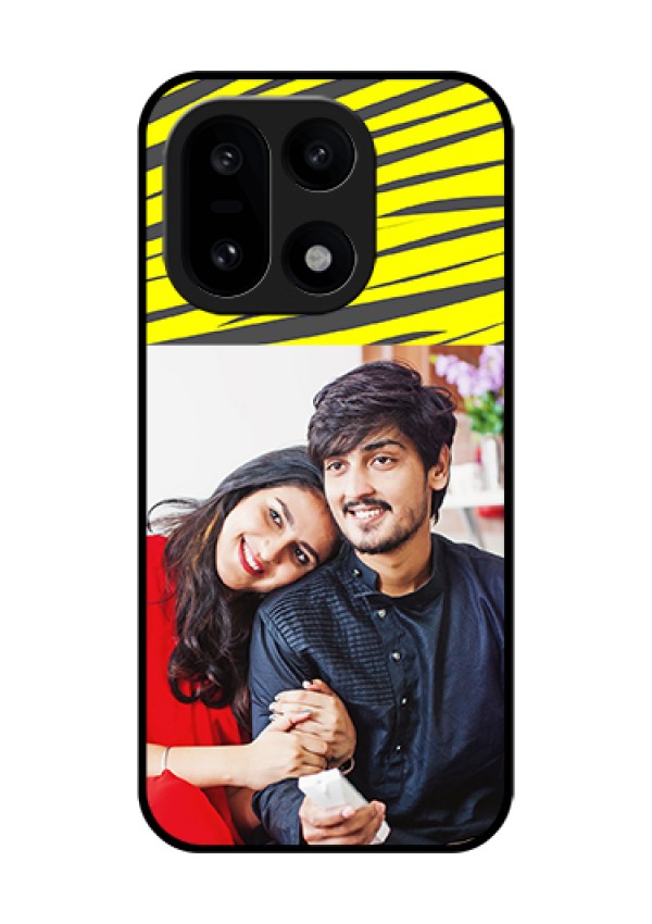 OnePlus 15 5G Custom Glass Phone Case - Yellow Abstract Design