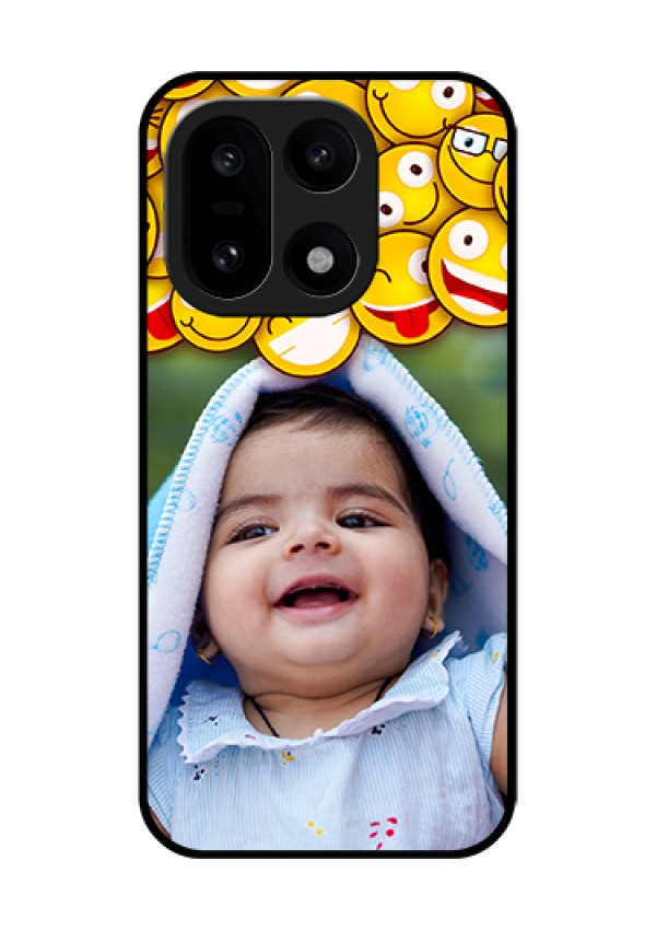 OnePlus 15 5G Custom Glass Phone Case - With Smiley Emoji Design