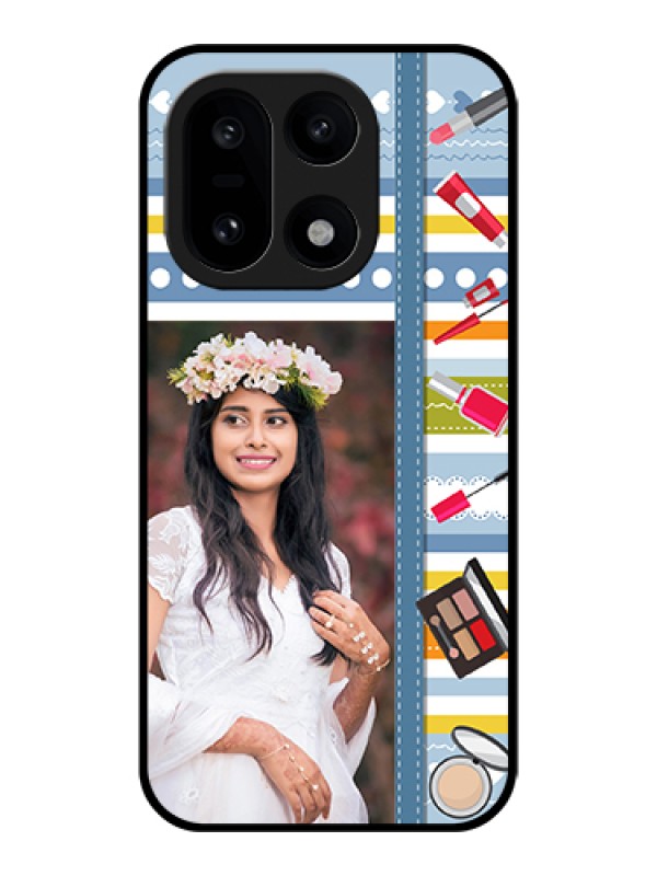 Custom OnePlus 15 5G Custom Glass Phone Case - Makeup Icons Design