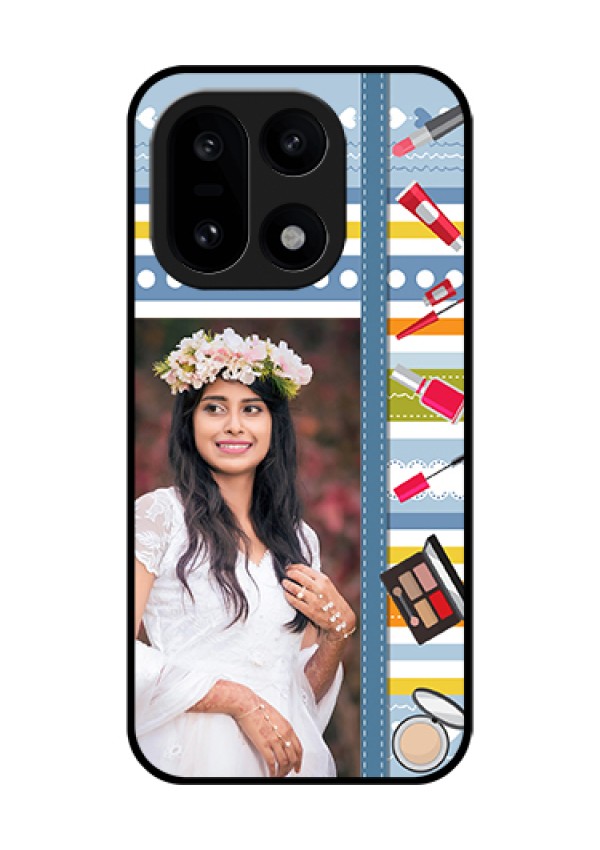 OnePlus 15 5G Custom Glass Phone Case - Makeup Icons Design