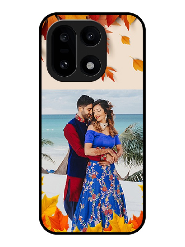 Custom OnePlus 15 5G Custom Glass Phone Case - Autumn Maple Leaves Design