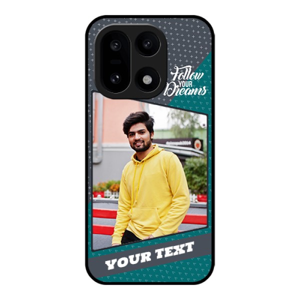 OnePlus 15 5G Custom Glass Phone Case - Background Pattern Design With Quote