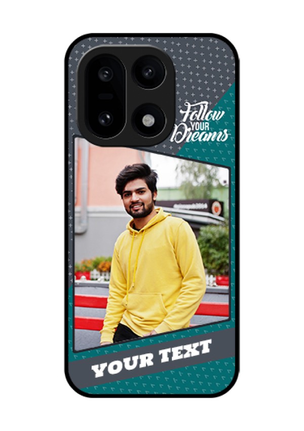 OnePlus 15 5G Custom Glass Phone Case - Background Pattern Design With Quote