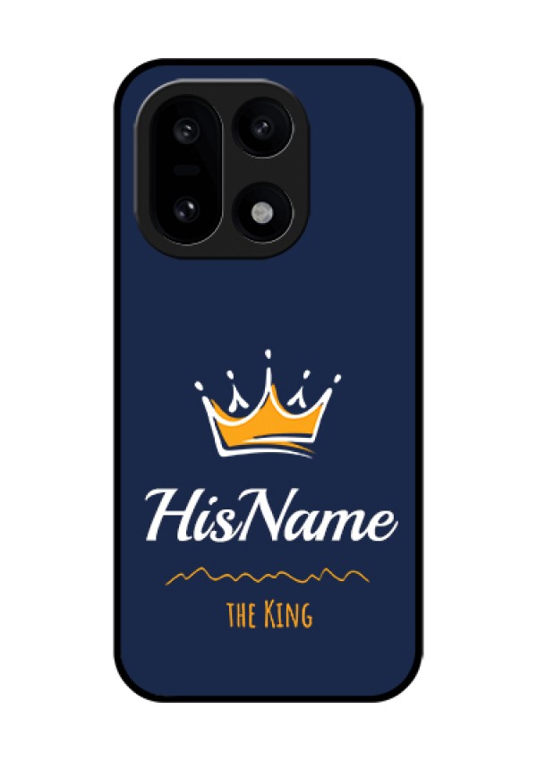 OnePlus 15 5G Custom Glass Phone Case - King With Name Design