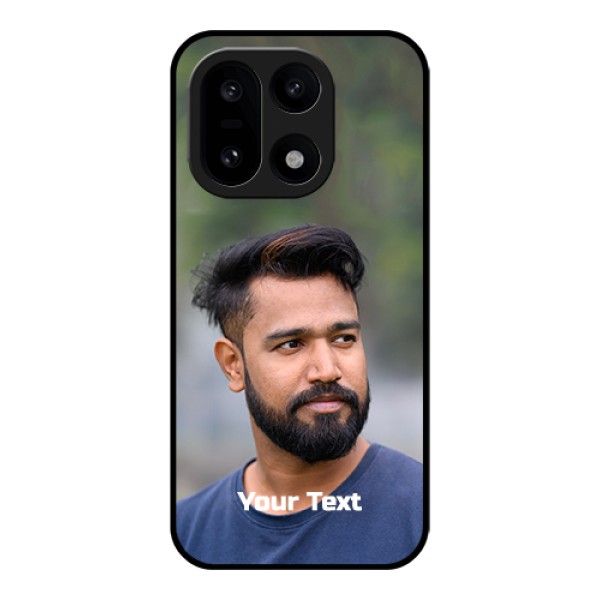 OnePlus 15 5G Custom Glass Phone Case - Photo With Text Design