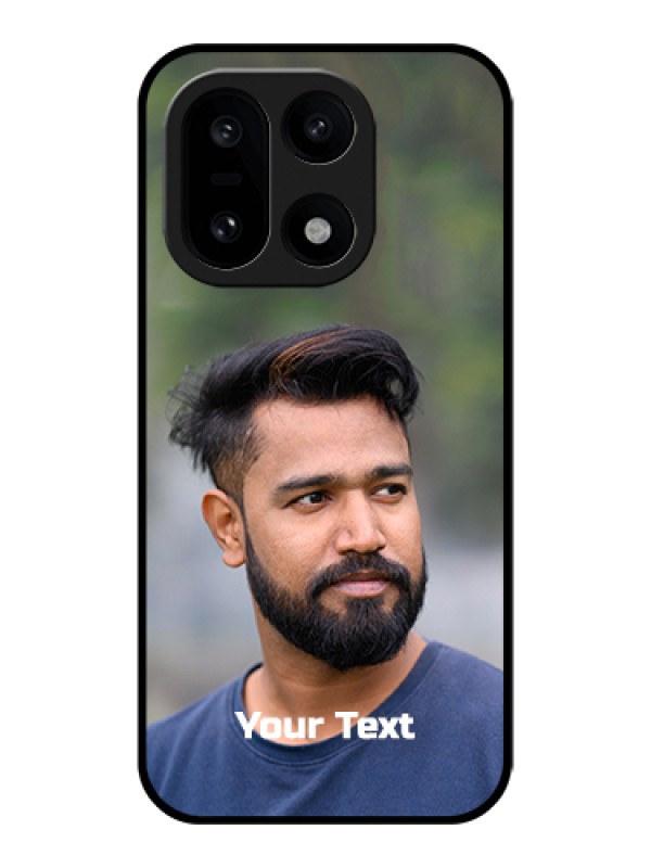 Custom OnePlus 15 5G Custom Glass Phone Case - Photo With Text Design