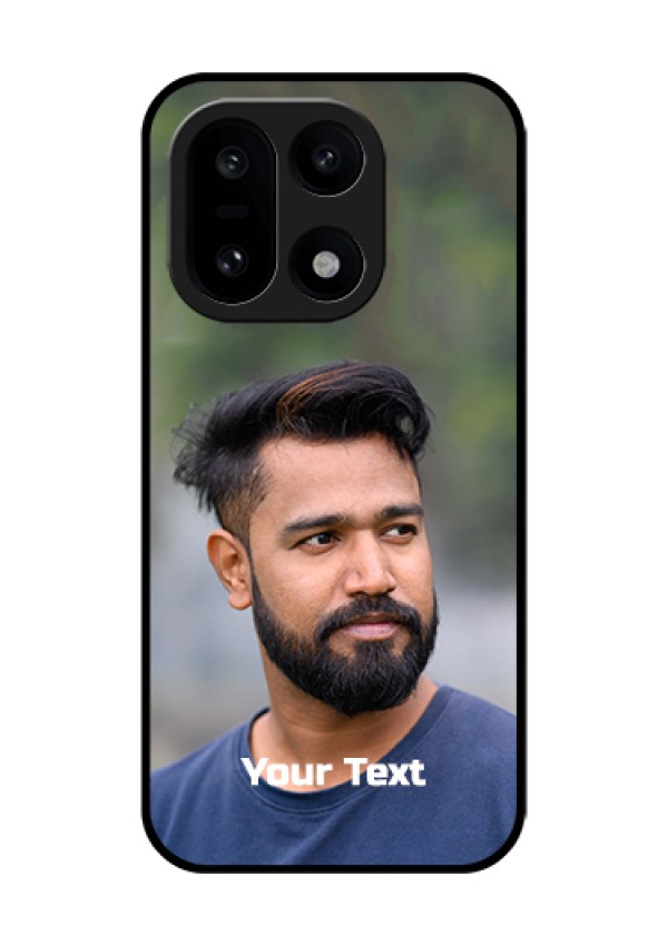 OnePlus 15 5G Custom Glass Phone Case - Photo With Text Design